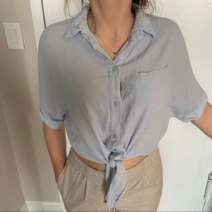 Top Shop cropped shirt